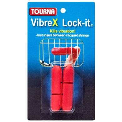 Tourna Schwingungsdämpfer Vibrex Lock On rot - 2 Stück